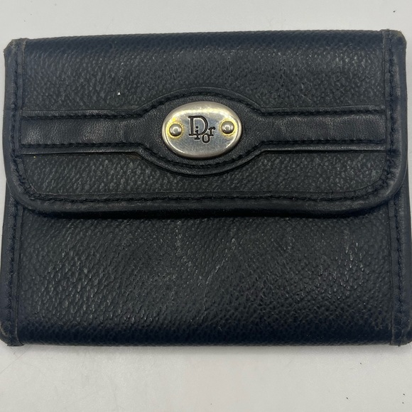 Dior Handbags - Dior Black Leather Card Holder